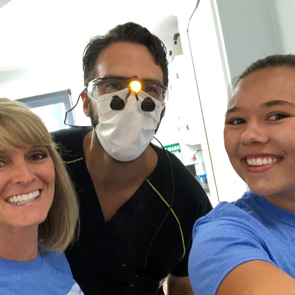 Roeder Orthodontics staff members with a local dentist